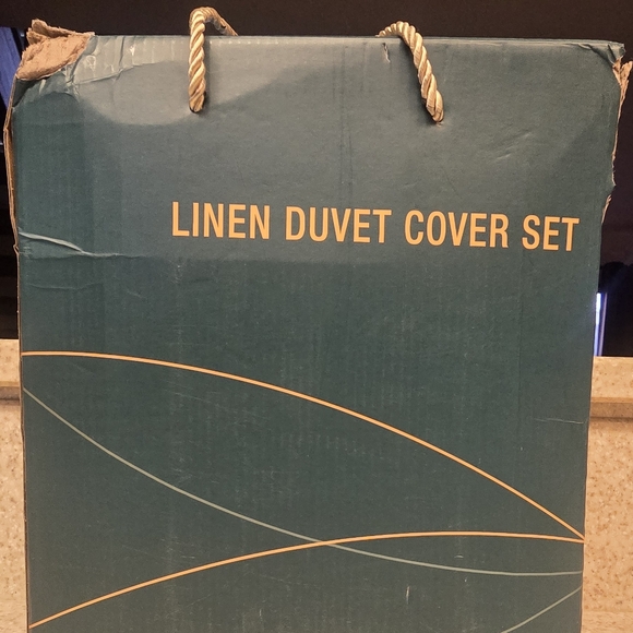 Shilucheng 100%Linen King Duvet Cover Set, Luxury Pure Natural French Flax Linen - Picture 9 of 11